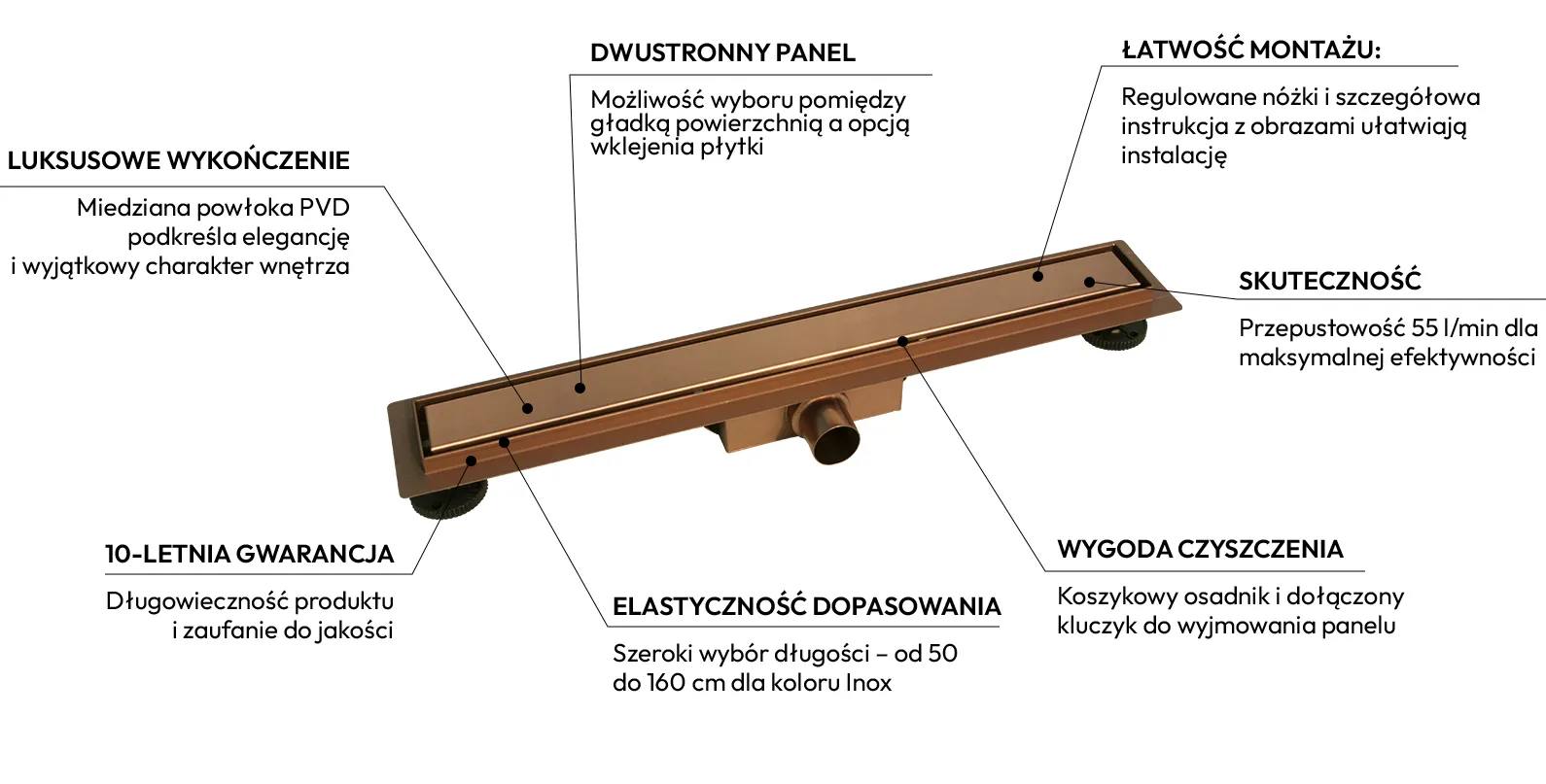 Balneo Next Cooper zalety odpływu